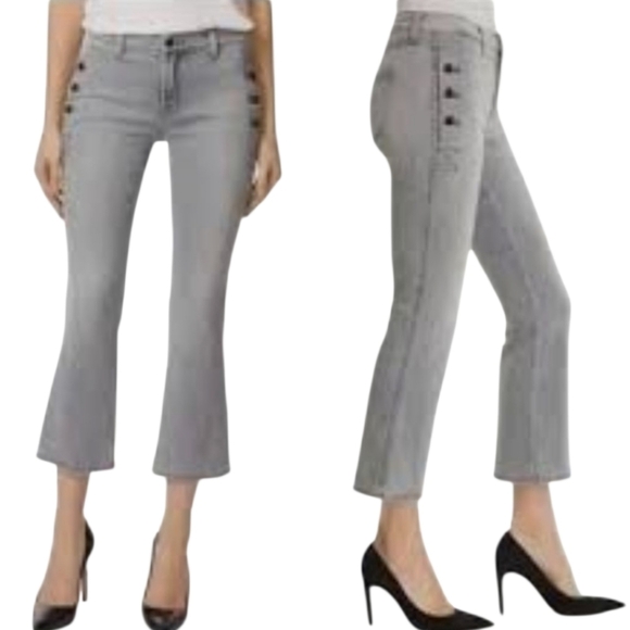 J Brand Gray Zion Crop Bootcut Denim Jeans Size 27 - Picture 1 of 8